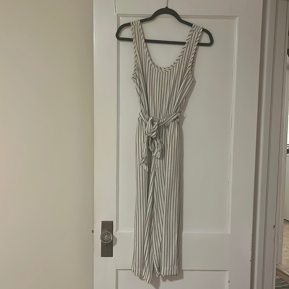 Gap jumpsuit- pin stripes, size small